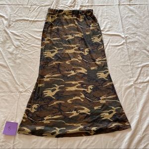 Camo Maxi Skirt
